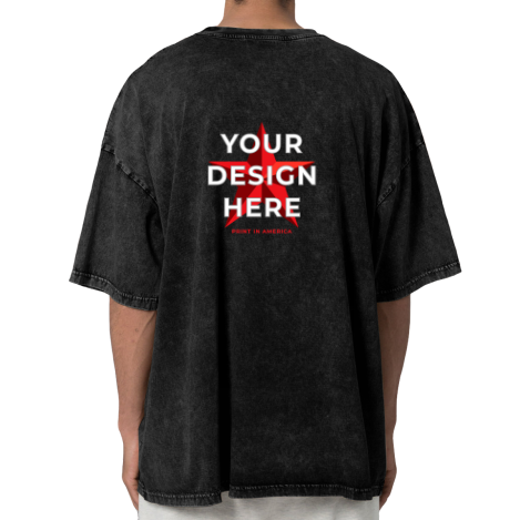 Custom Washed T-Shirt – Back Print, 230g