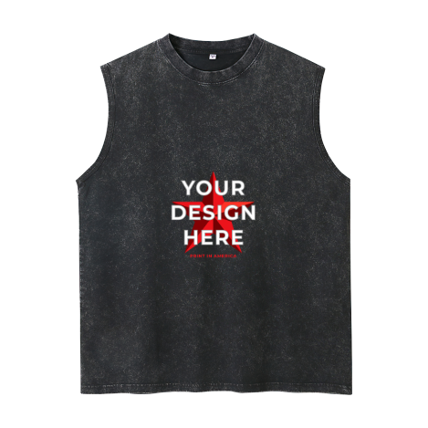 Custom Washed Tank Top – Front Print