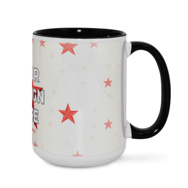 Personalized 15 oz Two-Tone Mug – 10 Colors