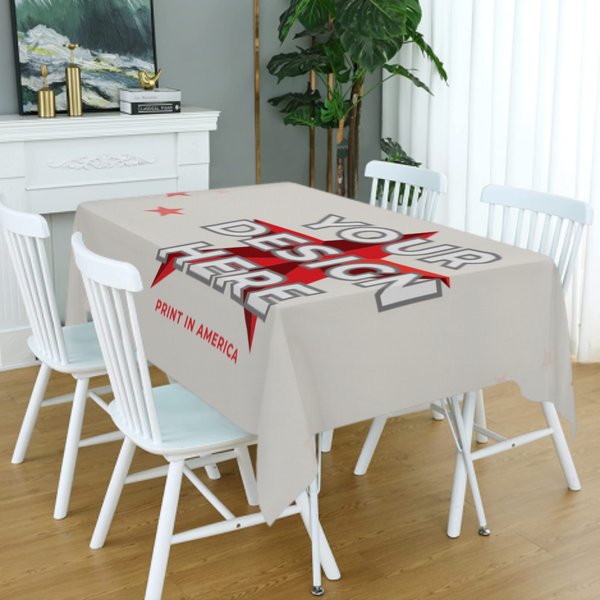 Custom Rectangular Tablecloth – 54×72 in, Linen