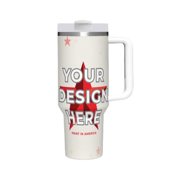 Personalized 40 oz Tumbler – White