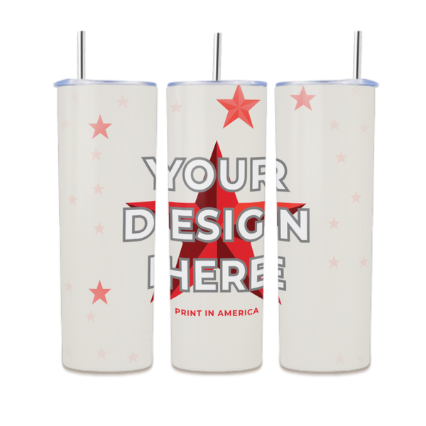 Personalized 20 oz Straight Tumbler with Straw