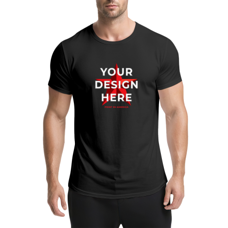 Custom Men's T-Shirt – Front Print, 200g Cotton