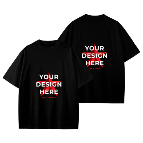 Custom Kids' T-Shirt – Front & Back Print, Sizes 120–160