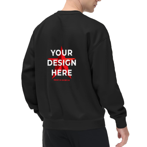 Custom Men's Crewneck Sweatshirt – Back Print, 300g Blend