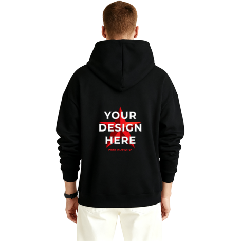 Custom Hoodie – Back Print, 380g Cotton