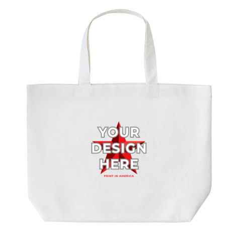 Custom Canvas Tote Bag – White