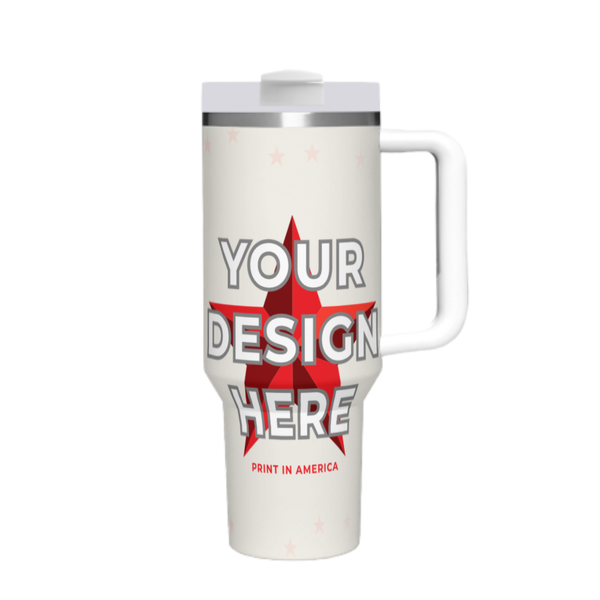 Personalized 40 oz Tumbler – White