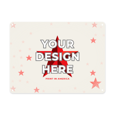 Custom Tin Sign – 12×16 in, Horizontal, Boxed