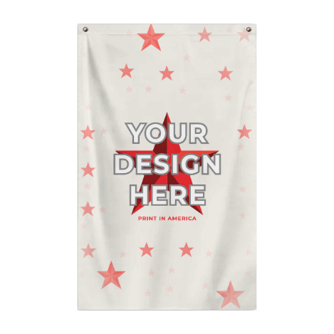 Custom 5×8 ft Flag – Single-Sided, Vertical, Laser-Printed