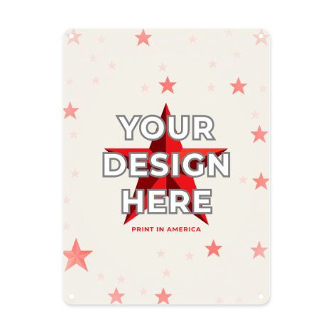 Custom Tin Sign – 12×16 in, Vertical, Boxed