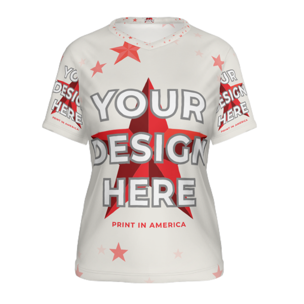 Custom Women's All-Over Print V-Neck T-Shirt