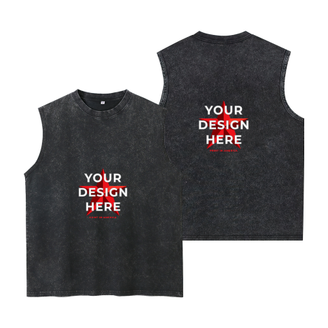Custom Washed Tank Top – Front & Back Print