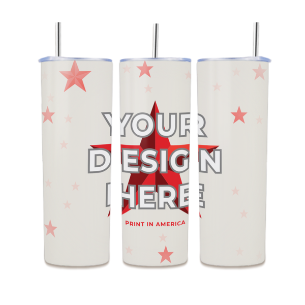 Personalized 20 oz Straight Tumbler with Straw